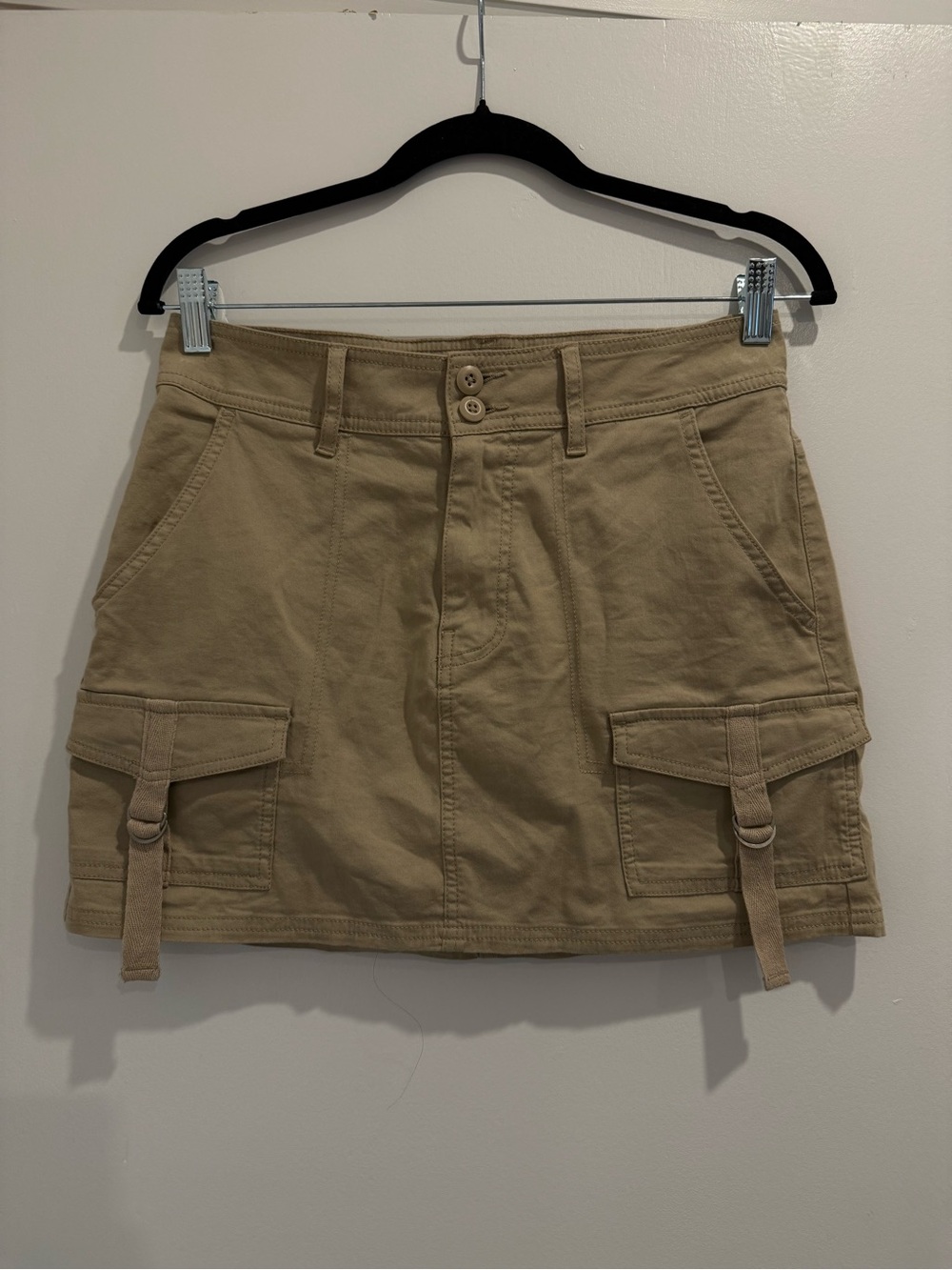 Utility Cargo Mini Skirt‎ - Khaki